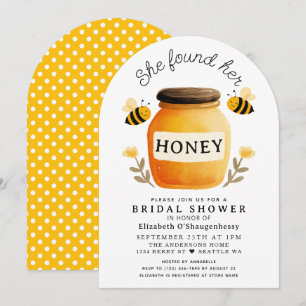 White She found Her Honey Bee Bridal Shower Arch Invitation