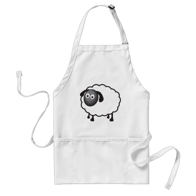 White Sheep Adult Apron (Front)