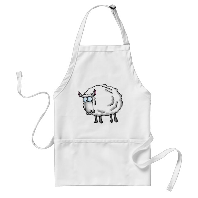 White sheep adult apron (Front)