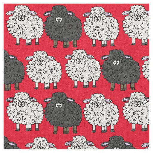 White Sheep, Black Sheep Fabric