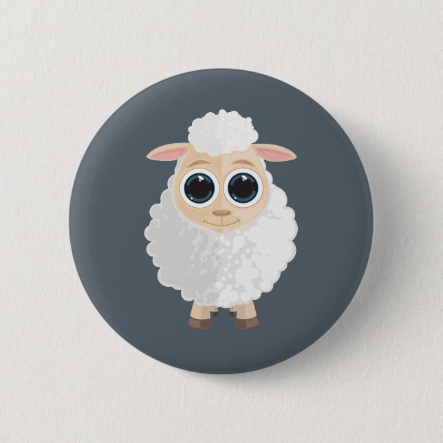 White Sheep Button (Front)