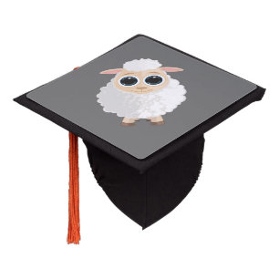 White Sheep   Graduation Cap Topper