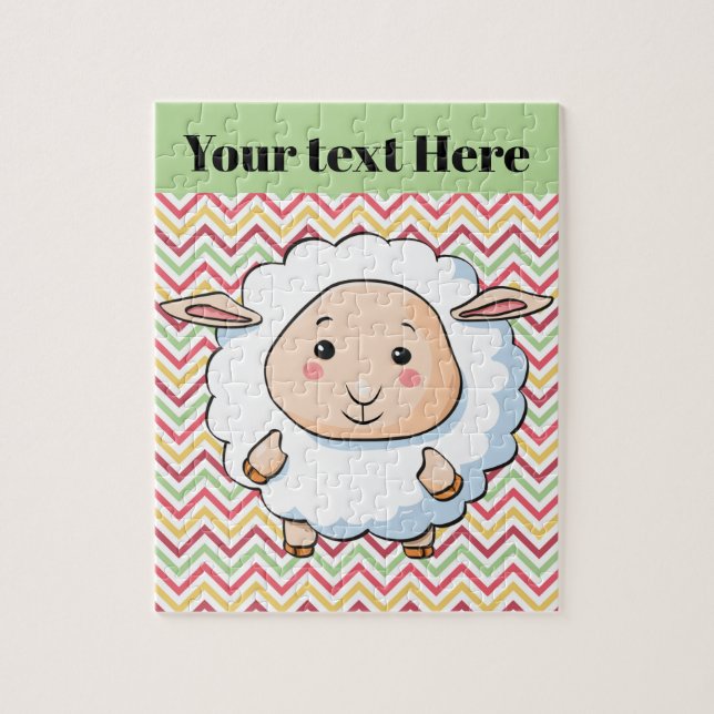 White sheep jigsaw puzzle (Vertical)