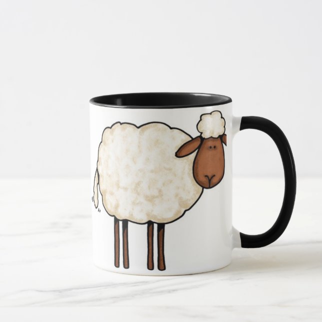 white sheep mug (Right)