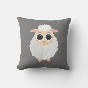 White Sheep Throw Pillow