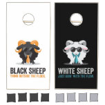 White Sheep Vs. Black Sheep Cornhole Set at Zazzle
