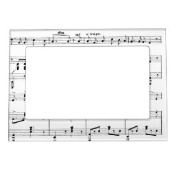 White Sheet Music Magnetic Photo Frame