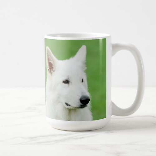 White Shepherd dog mug