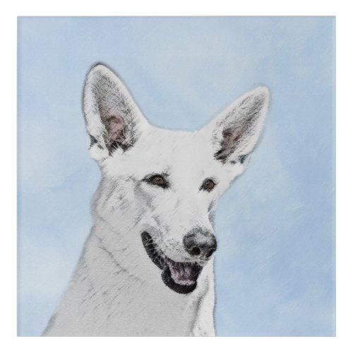 White Shepherd Painting _ Cute Original Dog Art