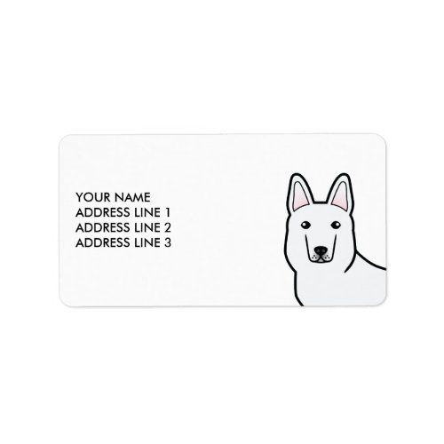 White Shepherd White German Shepherd  Custom Text Label