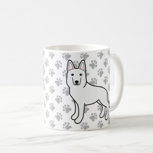 White Shepherd  White German Shepherd Dog  Paws Coffee Mug