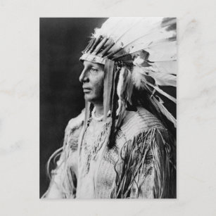 White Shield - Arikara Native American Indian Postcard