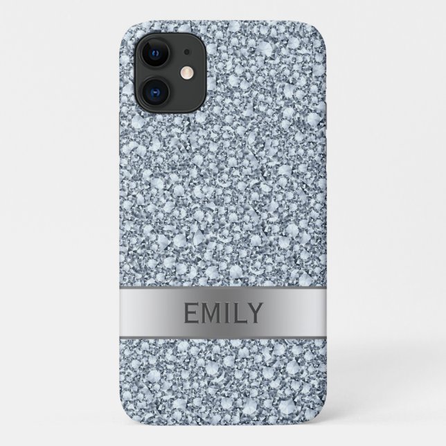 White Shiny Diamonds Case-Mate iPhone Case (Back)