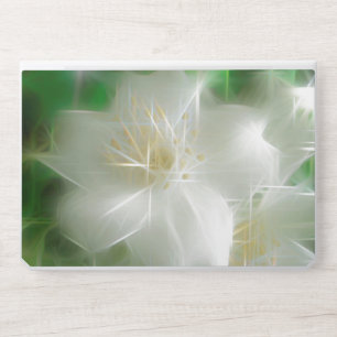 White Shiny Jasmine HP Laptop Skin
