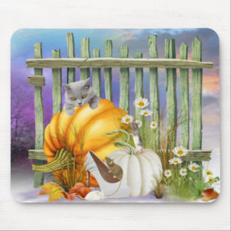 White Shoe Lost in the Pumpkin Patch Mouse Pad