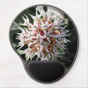 White Showy Milkweed, Wildflower Photography Gel Mouse Pad