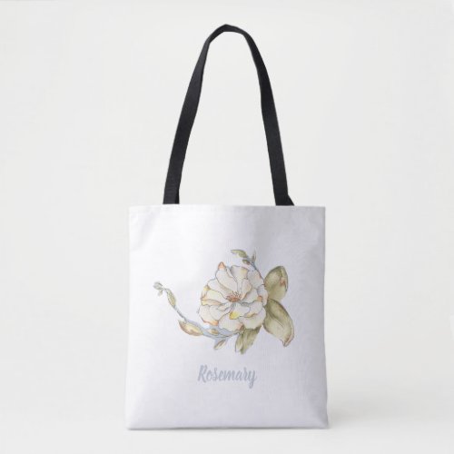 White Shrub Rose Tote Bag