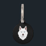 White Siberian Husky Canine - White Snow Dog Pet ID Tag<br><div class="desc">White Siberian Husky Canine - White Snow Dog</div>