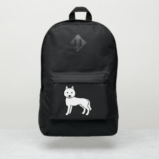 White Siberian Husky Cute Cartoon Dog Port Authority® Backpack