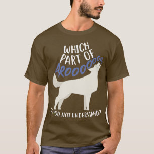 White Siberian Husky Dog Anatomy T-Shirt