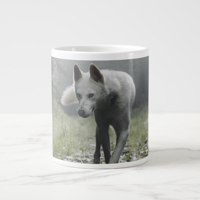 White Siberian Husky Giant Coffee Mug (Front)