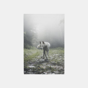 White Siberian Husky Rug