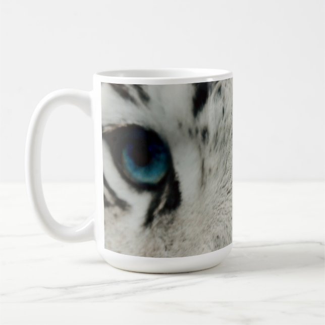 White Siberian Tiger Coffee Mug (Left)