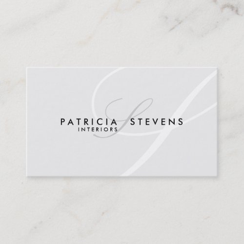 White Signature Elegant Modern Business Cards