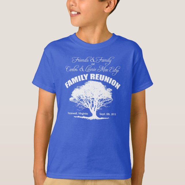 White Silhouette Estep Family Reunion T-Shirt (Front)