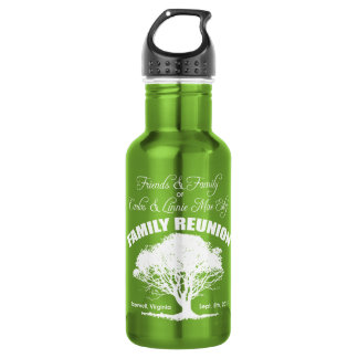 White Silhouette Estep Family Reunion Water Bottle