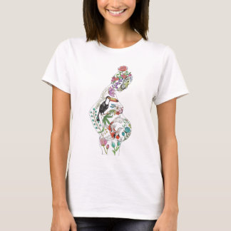 White Silhouette  (Front Design) T-Shirt