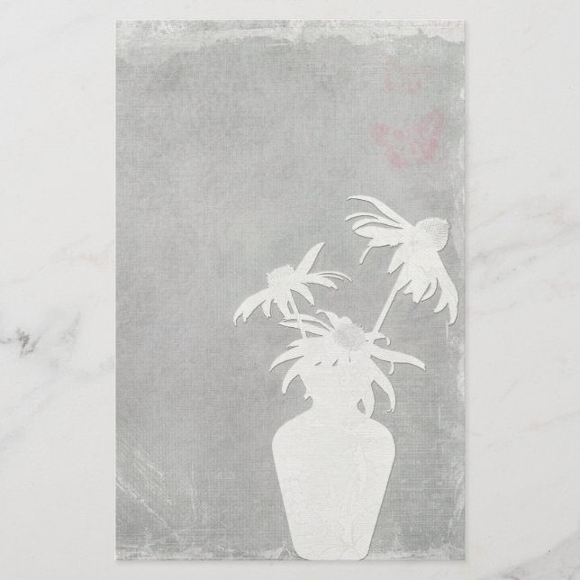 White Silhouette Stationery (Front)