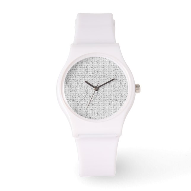 White Silicone Watch | Customizable & Stylish (Front)