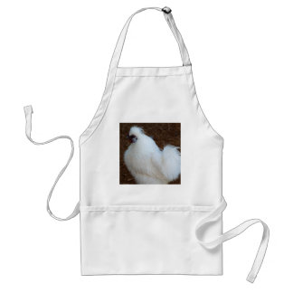 White Silkie Chicken Adult Apron