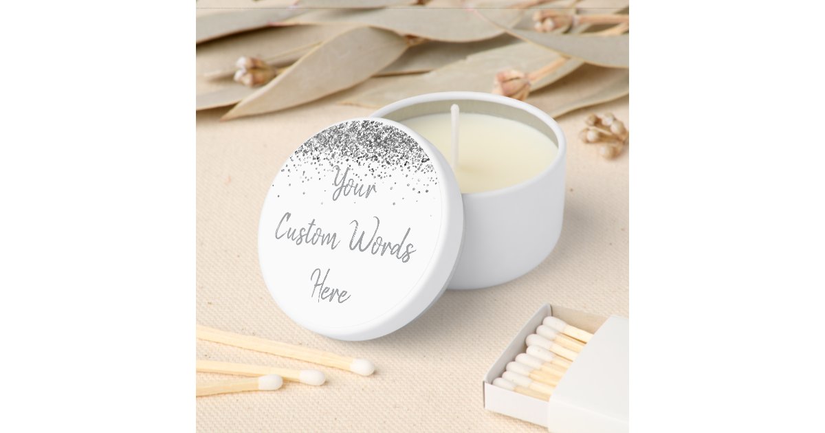 White Silver Birthday Party Anniversary Graduation Mini Candle Favors ...