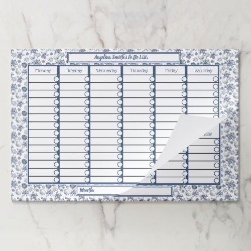 White Silver Christmas Personalized To Do List Paper Pad