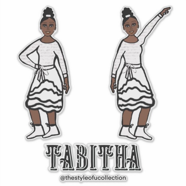 White Silver  Dancer #1 Sticker (Front)