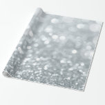 White Silver Glitter Bokeh Glam Sweet 16 Party Wrapping Paper<br><div class="desc">Wrapping Paper</div>