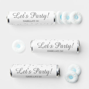 White Silver Glitter Let's Party Sweet 16 Breath Savers® Mints