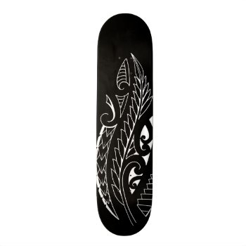 White Silverfern New Zealand National Symbol Art Skateboard Deck by MarkStorm at Zazzle