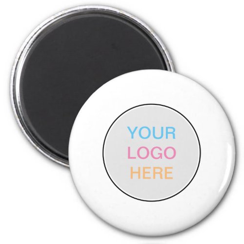 White Simple Add Your Business Logo Fridge Magnet