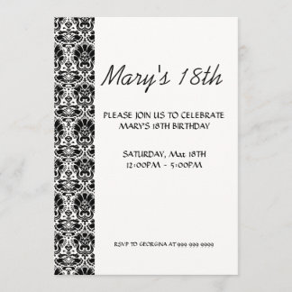 White simple Birthday Invitation