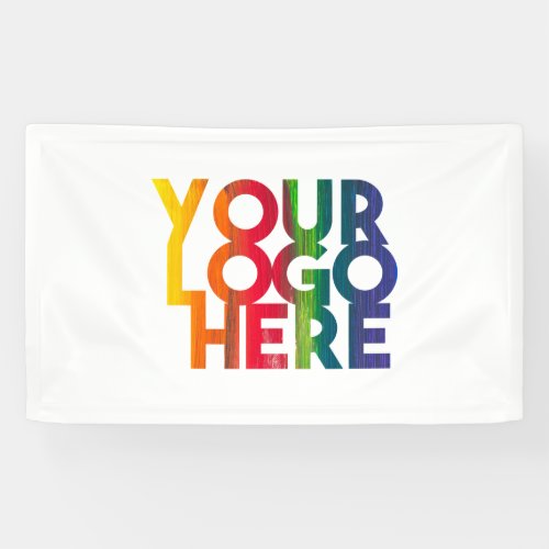 White Simple Business Logo Banner