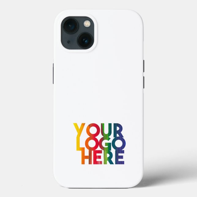 White Simple Business Logo Company Case-Mate iPhone Case (Back)