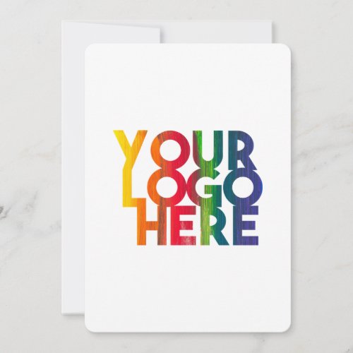 White Simple Business Logo Company Note Card
