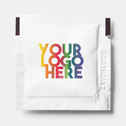 White Simple Business Logo  Hand Sanitizer Packet