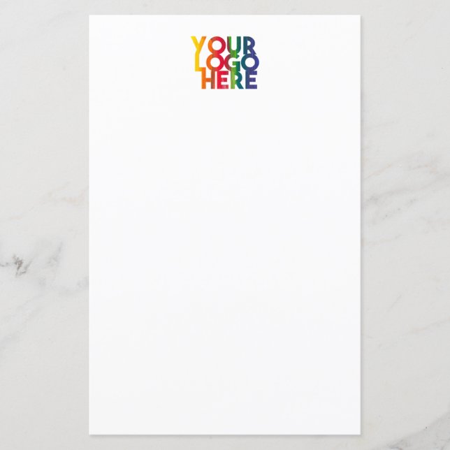 White Simple Business Logo Letterhead (Front)