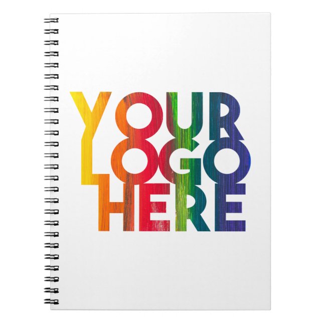 White Simple Business Logo Notebook (Front)