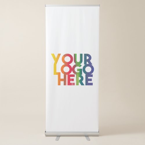 White Simple Business Logo Retractable Banner