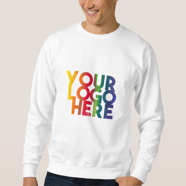 White Simple Business Logo Sweatshirt (Front)